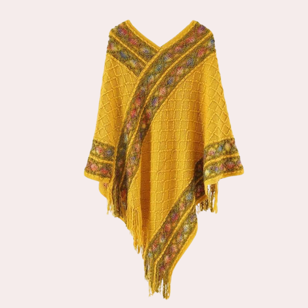 Zoi - Poncho in boho stijl met V-hals voor dames