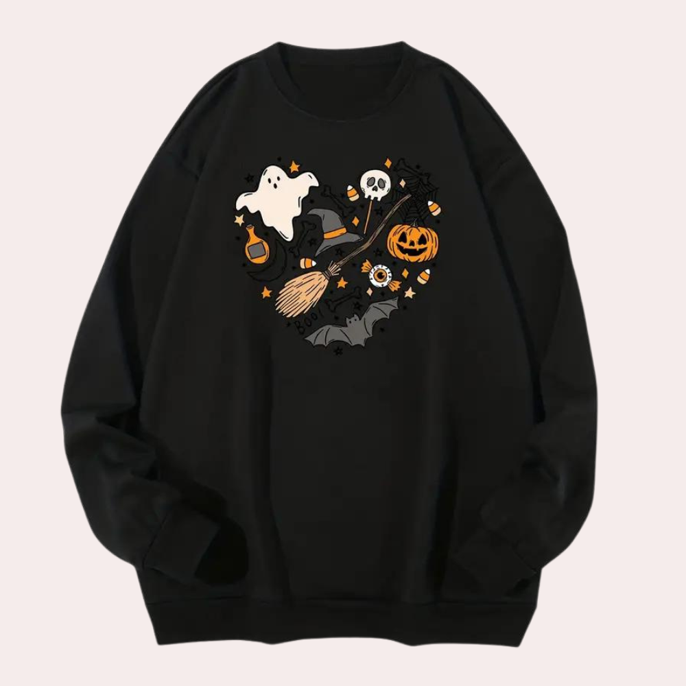 Emese – Alledaagse Casual Halloween Sweatshirt voor Vrouwen