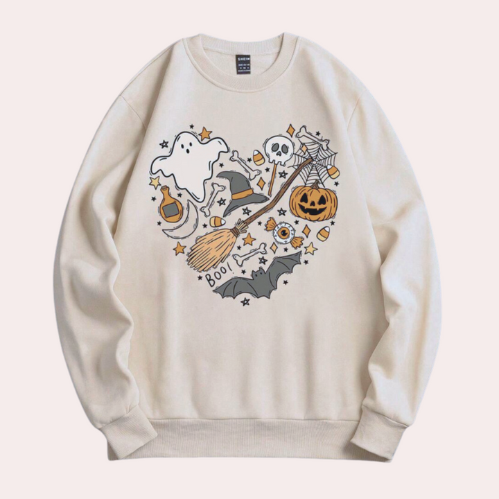 Emese – Alledaagse Casual Halloween Sweatshirt voor Vrouwen