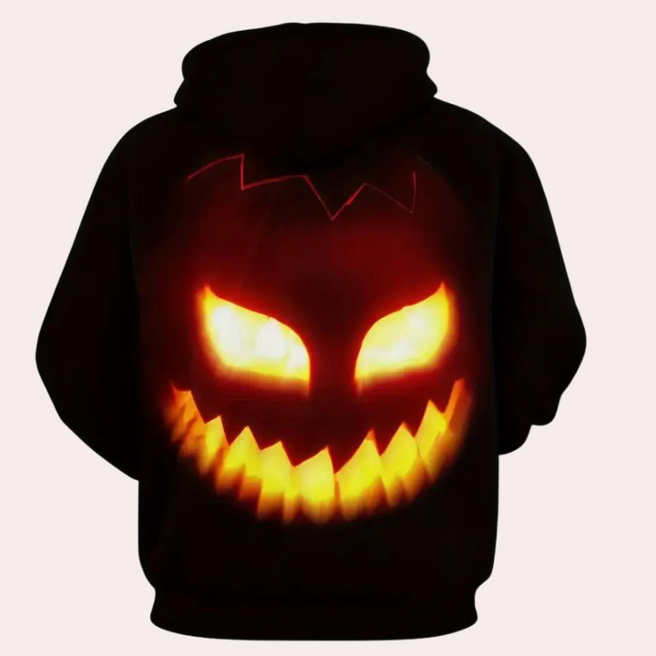 Marton - Trendy Halloween Pompoen Hoodie voor heren