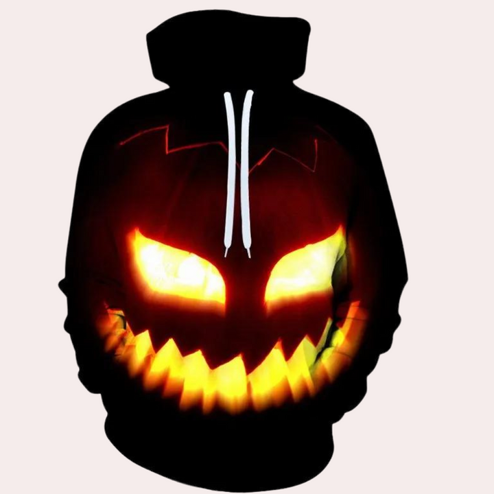 Marton - Trendy Halloween Pompoen Hoodie voor heren