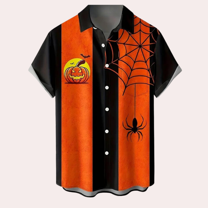 Nemet - Klassiek herenshirt met Halloween-opdruk