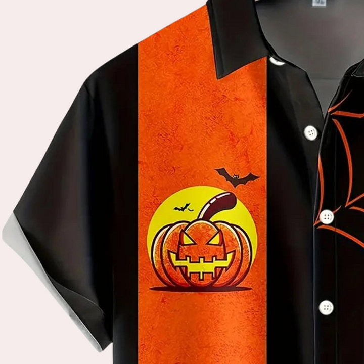 Nemet - Klassiek herenshirt met Halloween-opdruk