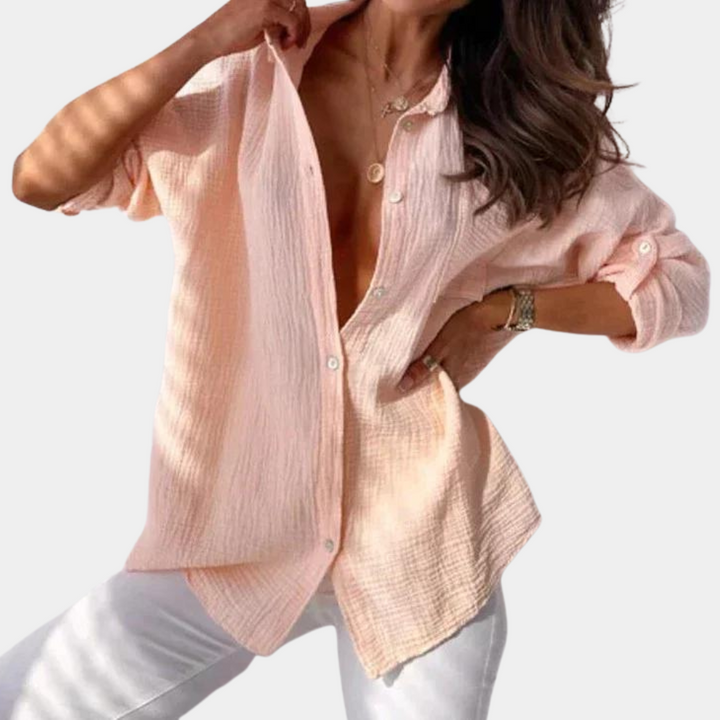 Roze zomer blouse voor dames