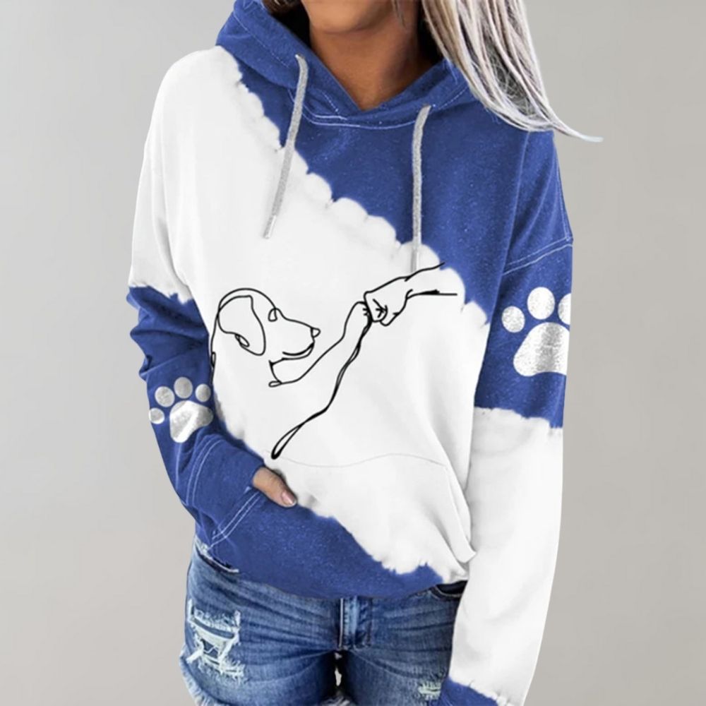 Trendy hoodie met hondenprint