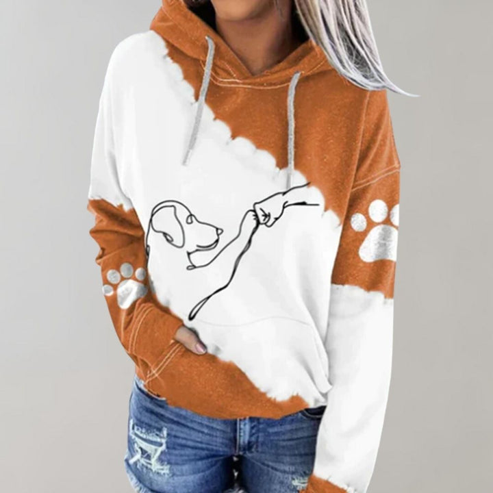 Trendy hoodie met hondenprint