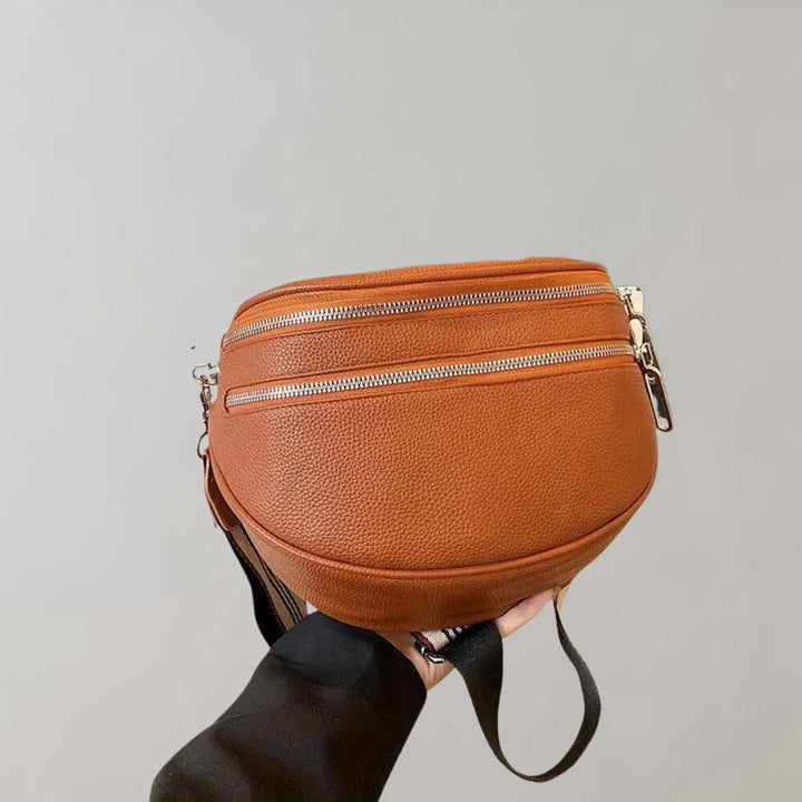 Crossbody tas met dubbele rits