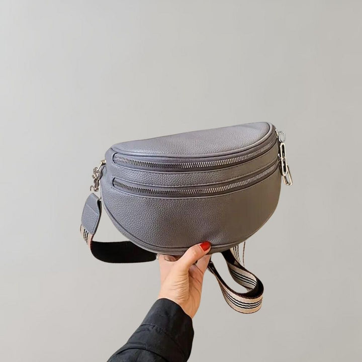 Crossbody tas met dubbele rits