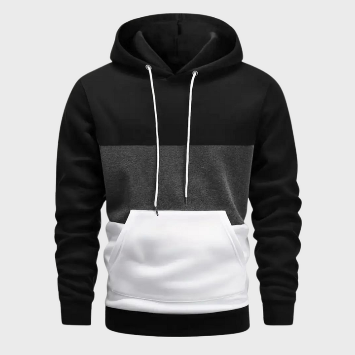 Kleurblok hoodie voor heren