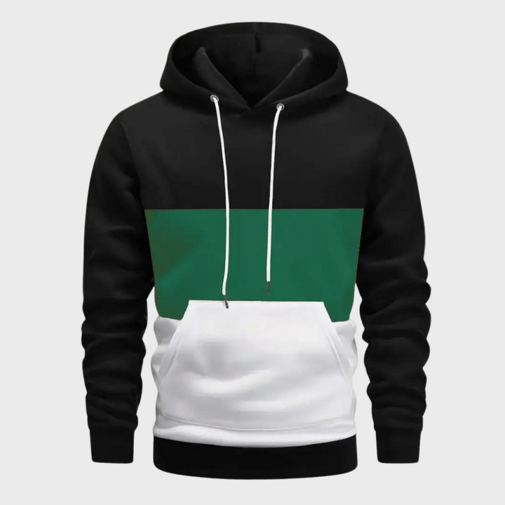 Kleurblok hoodie voor heren