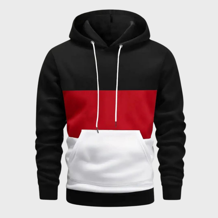 Kleurblok hoodie voor heren