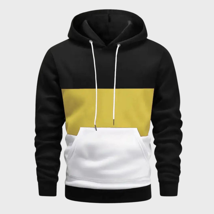 Kleurblok hoodie voor heren